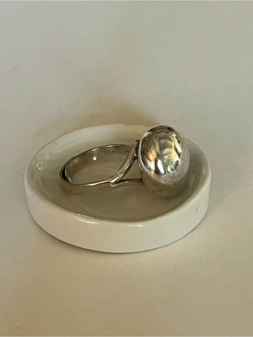Vintage Stewart Nye Sterling Silver Adjustable Ball Ring